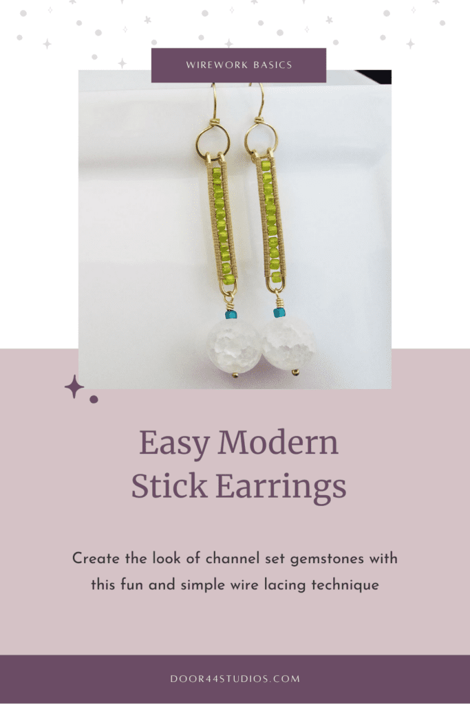 Easy Modern Stick Earrings - Add this post to Pinterest