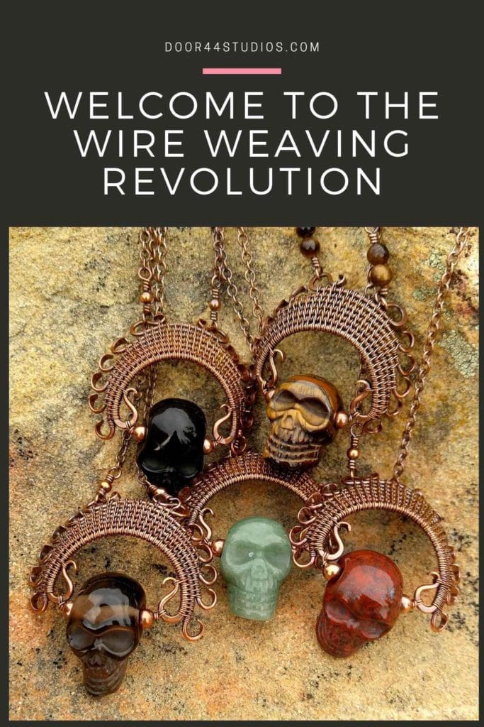 Are you looking for straight answers to all of your wire weaving questions? The path to wire weaving mastery starts here at Door 44 Studios where I share free wire weaving tutorials along with loads of jewelry-making tips, tricks, and helpful resources for jewelry makers. 