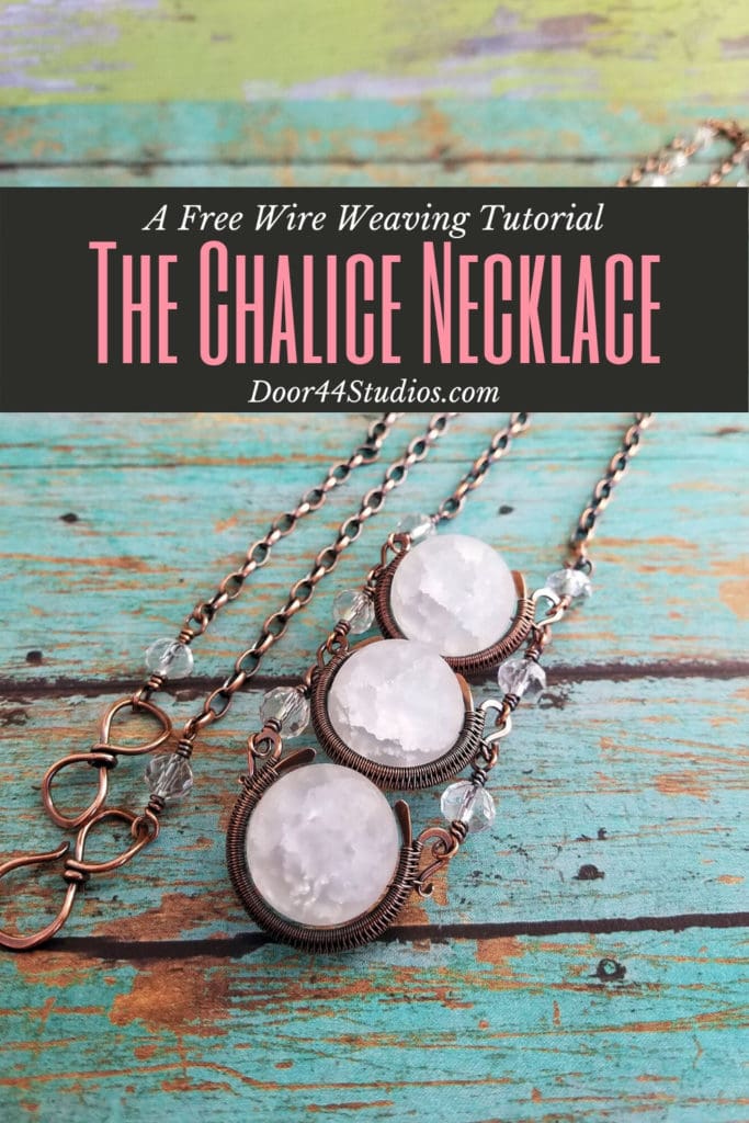 Have you ever wanted to learn wire weaving? This beginner-friendly tutorial will help you get started! Learn to make the stunning Chalice Necklace, step-by-step in this free tutorial from Door44Studios.com.