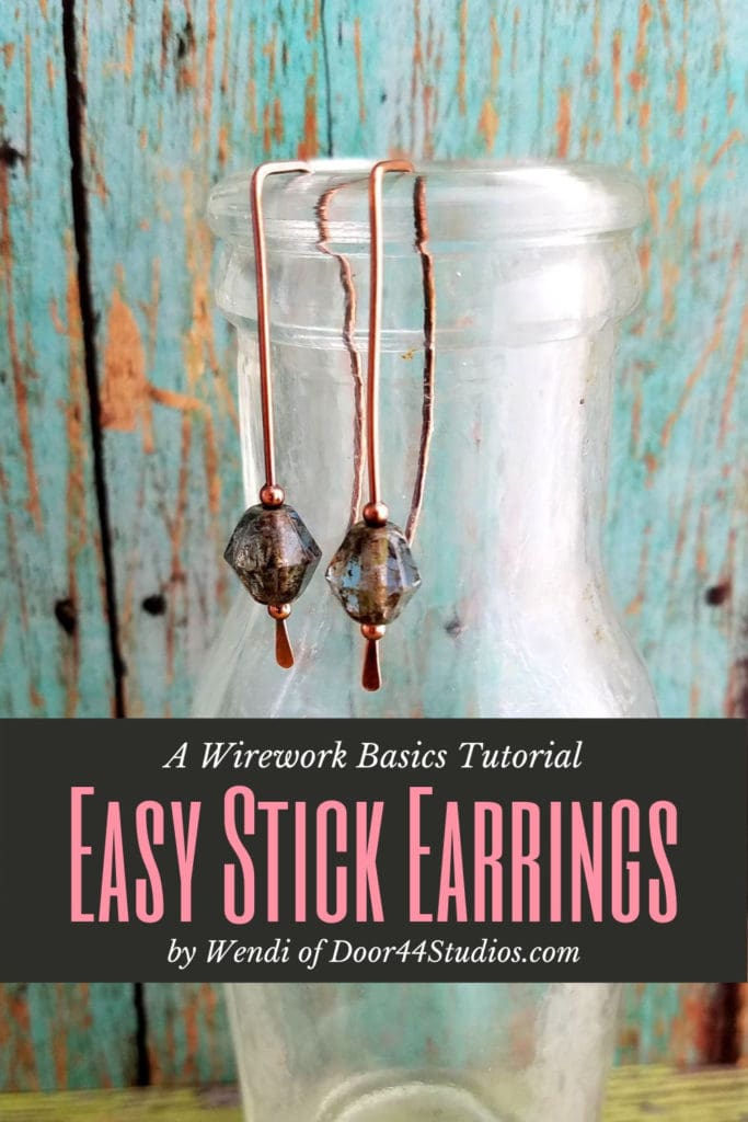 Have you ever wanted to learn to make wire jewelry? These sweet little stick earrings are the perfect first project. In this free tutorial, I'll show you how to make these Easy Stick Earrings in minutes.