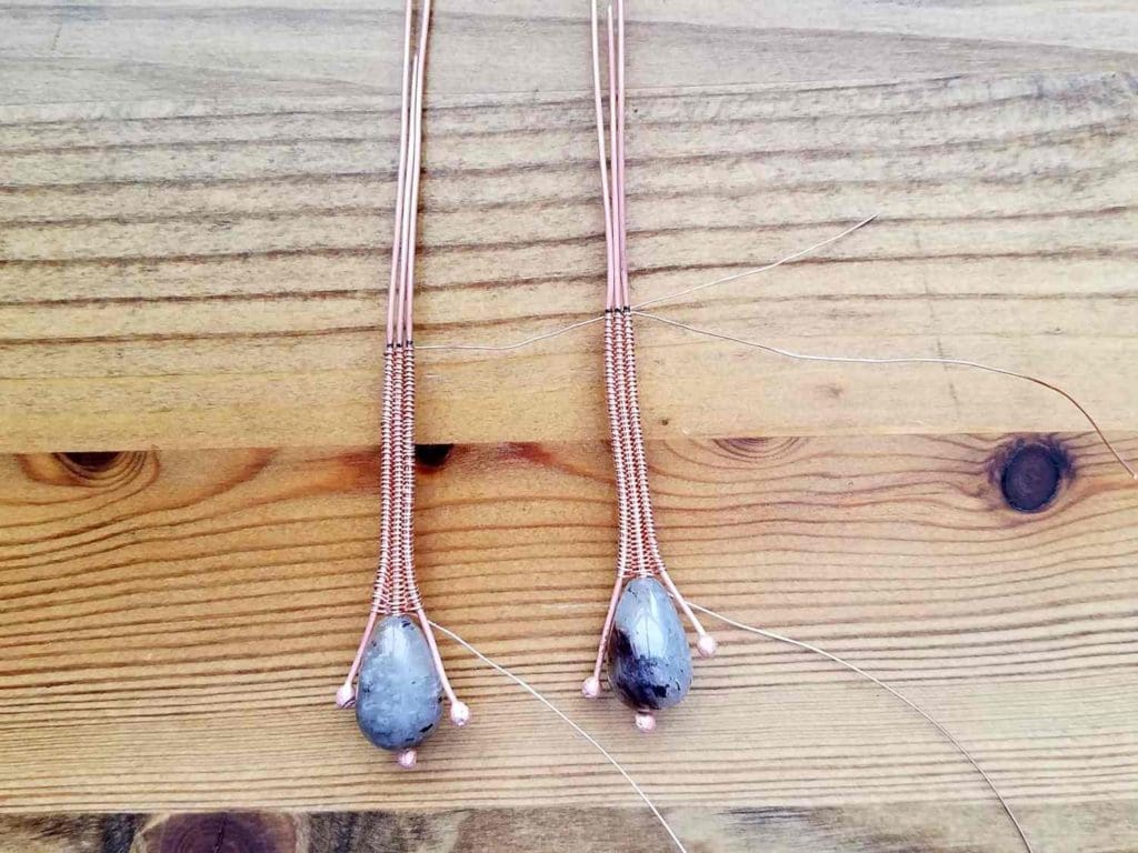 Door 44 Studios Twig Earrings Tutorial - Weaving Step 4