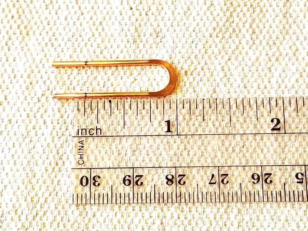 Measure and mark both ends of the loop at 7/8 inch from the tip of the loop.
