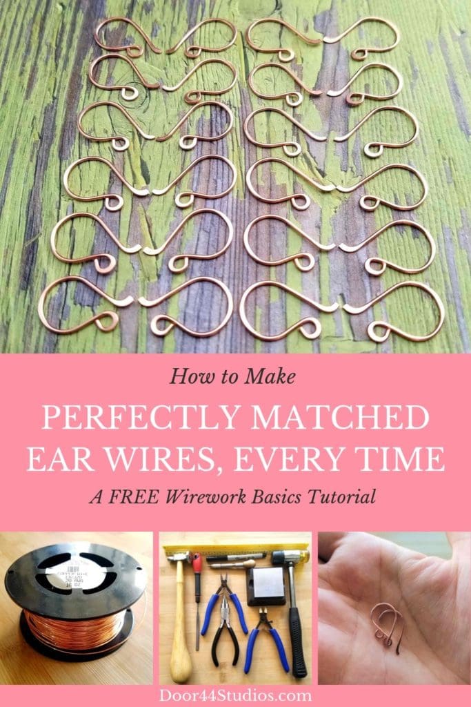 Learn to make perfectly matched ear wires, every time, with this FREE wirework basics tutorial from Door 44 Studios.