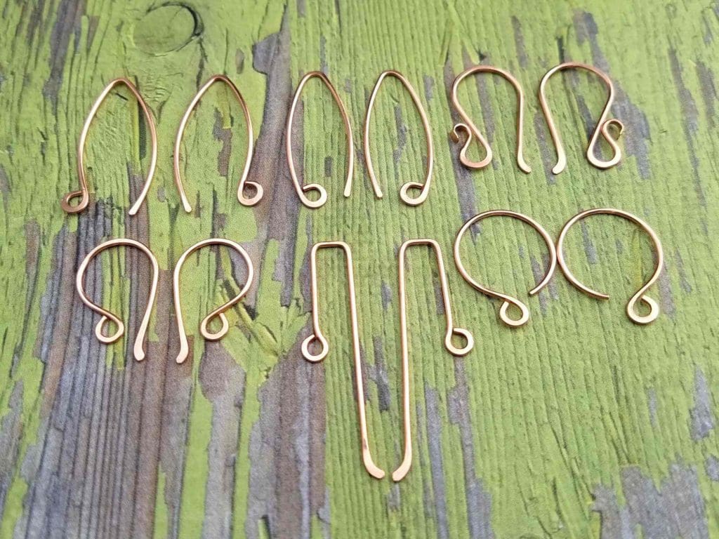 These are a few simple variations of the perfectly matched ear wires. All six pairs of ear wires shown here were created using the same technique outlined in this tutorial.