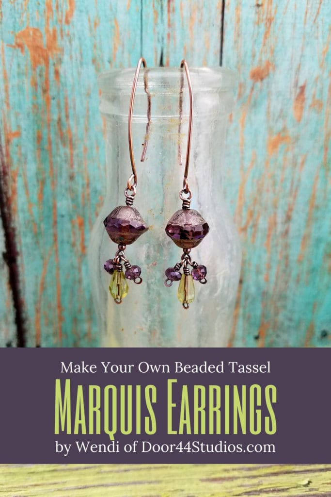 Welcome to Part 2 of my 3-part Marquis Earring series. In this week's tutorial, we'll learn to make quick and easy Beaded Tassel Marquis Earrings. I"ll show you how to make simple headpins that you can use for all sorts of purposes. These earrings are also great bead stash busters. And they make fun and easy gifts or up-sell items for your shop inventory. Join me today for this beginner-friendly tutorial and learn to make perfect simple loops and wrapped loops, every time!