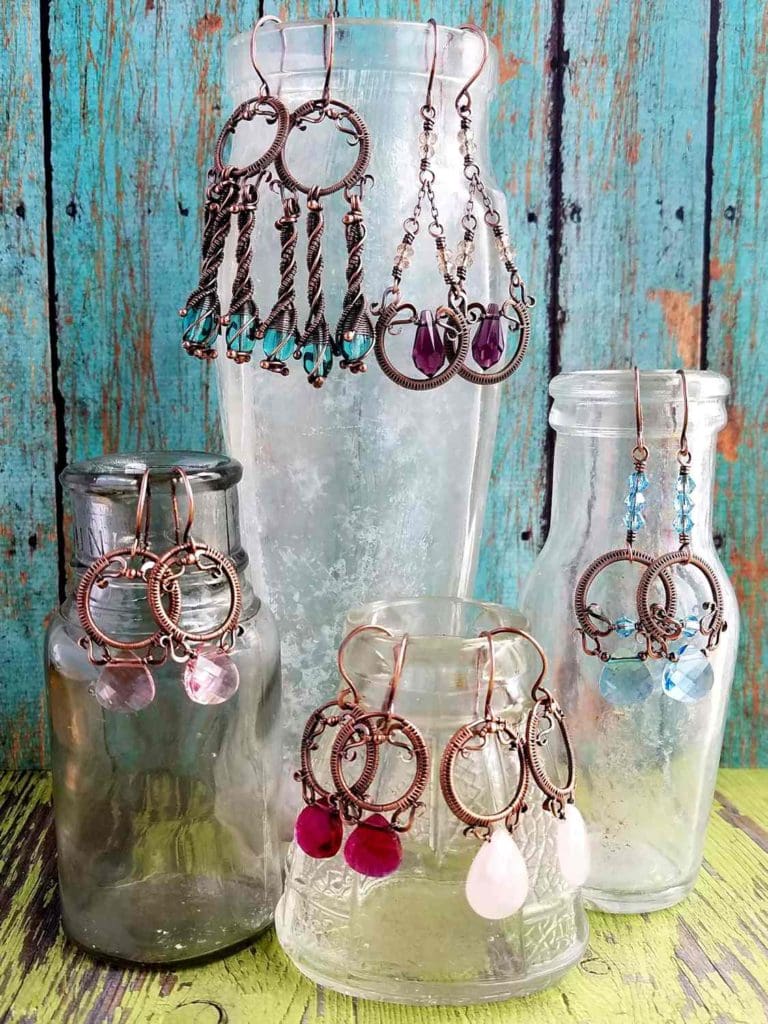 The earrings pictured here are just a handful of the countless variations you can create with the Rosewood bead frame. Feel free to experiment with this design to create earrings that are uniquely your own. 