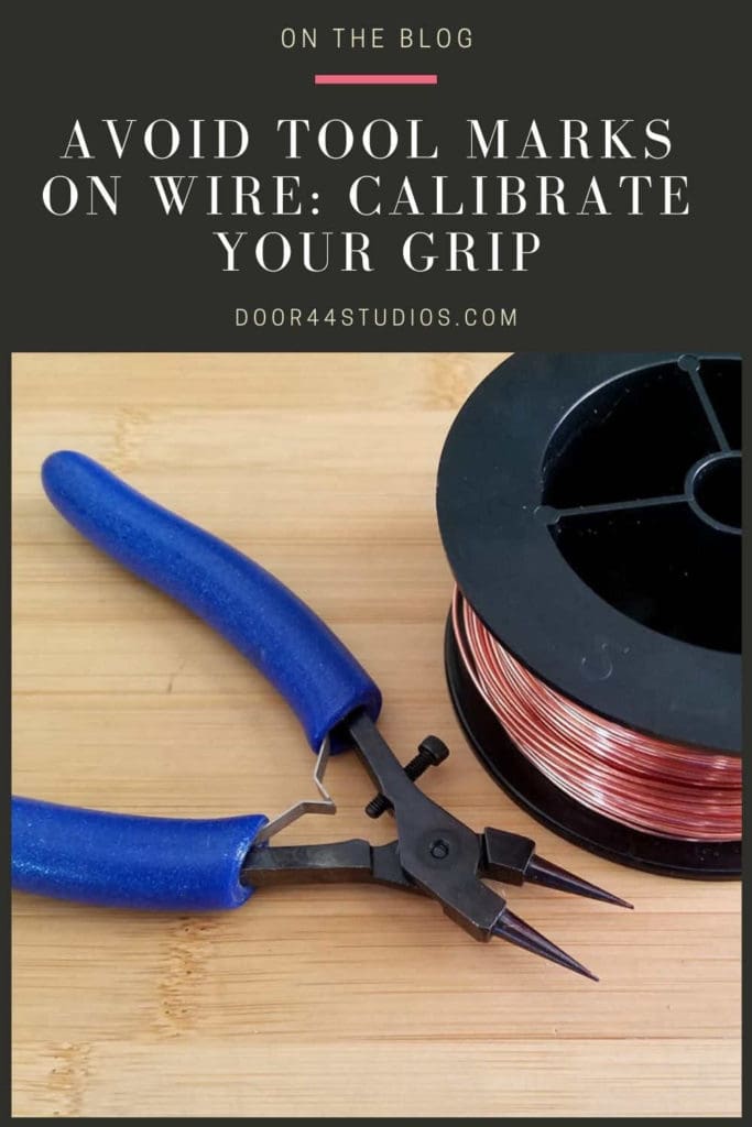 Learning to avoid making tool marks on jewelry wire is one of the biggest struggles for beginner wire weavers. In today's blog post, I show you how to calibrate your grip so you can avoid tool marks on your wire without having to modify your pliers. 