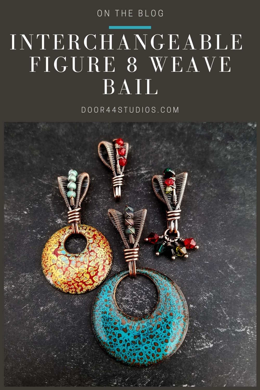 Have you ever wanted a pendant bail that would allow you to swap out different pendants and embellishments? If so, this interchangeable bail featuring the Figure 8 weave and a pretty beaded accent is the solution you've been looking for. Learn to make this versatile bail with our free tutorial.