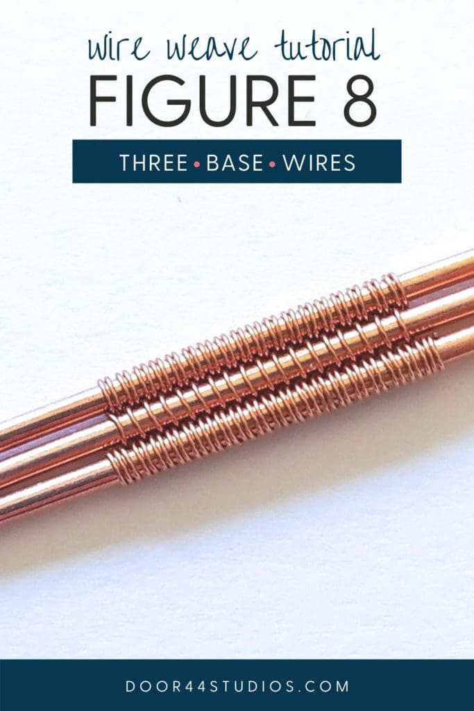 Figure 8 wire weaving tutorial on three base wires