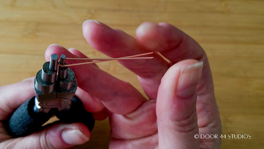 Step 1 - Begin forming the stick portion of the earrings