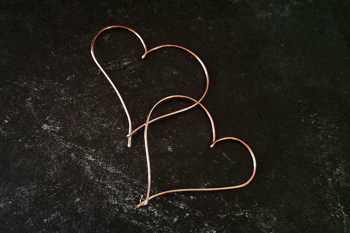 Simple Heart Hoop Earrings